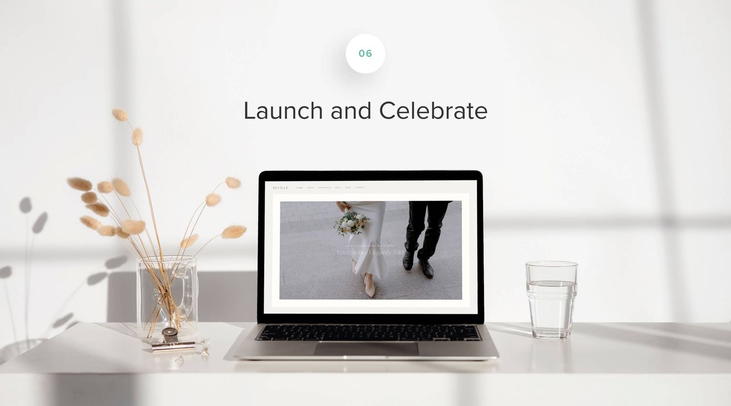 step six to build a photography website - launch website