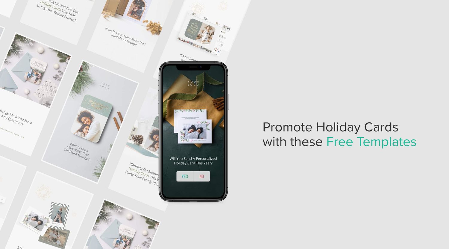 Instagram Story templates to promote holiday cards