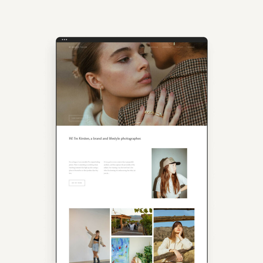By Kirsten Taylor Inspiring photography website built with Pixieset 