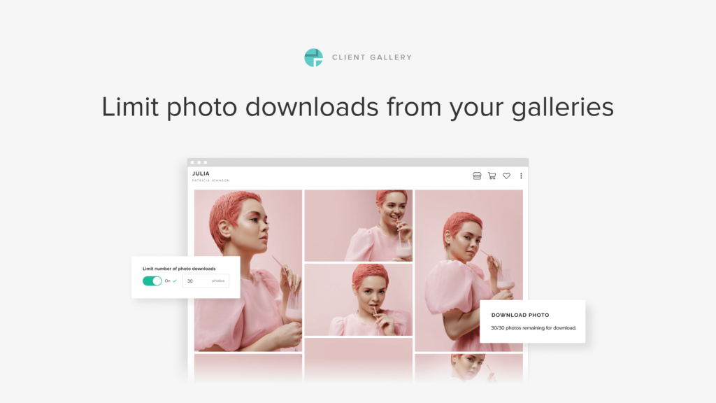 Sharing the option to limit photo downloads from Client Galleries