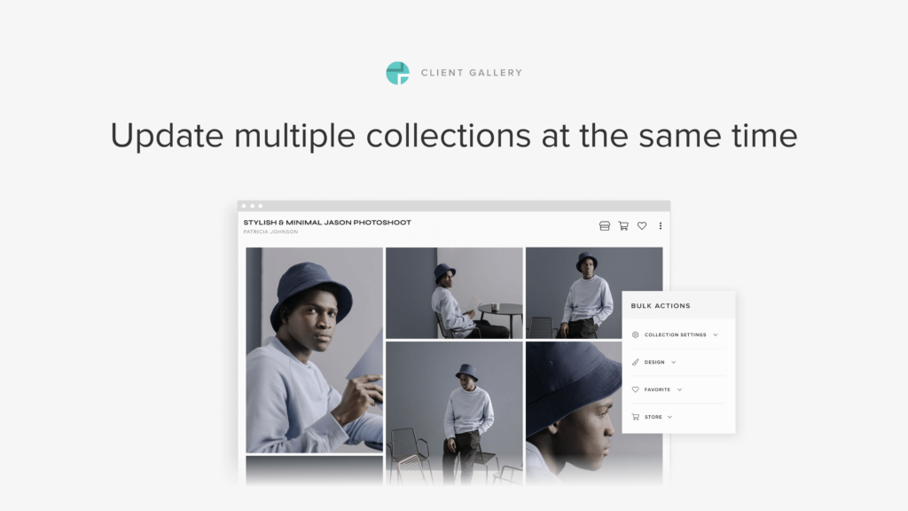 Sharing the option in the Client Gallery to update multiple collections simultaneously