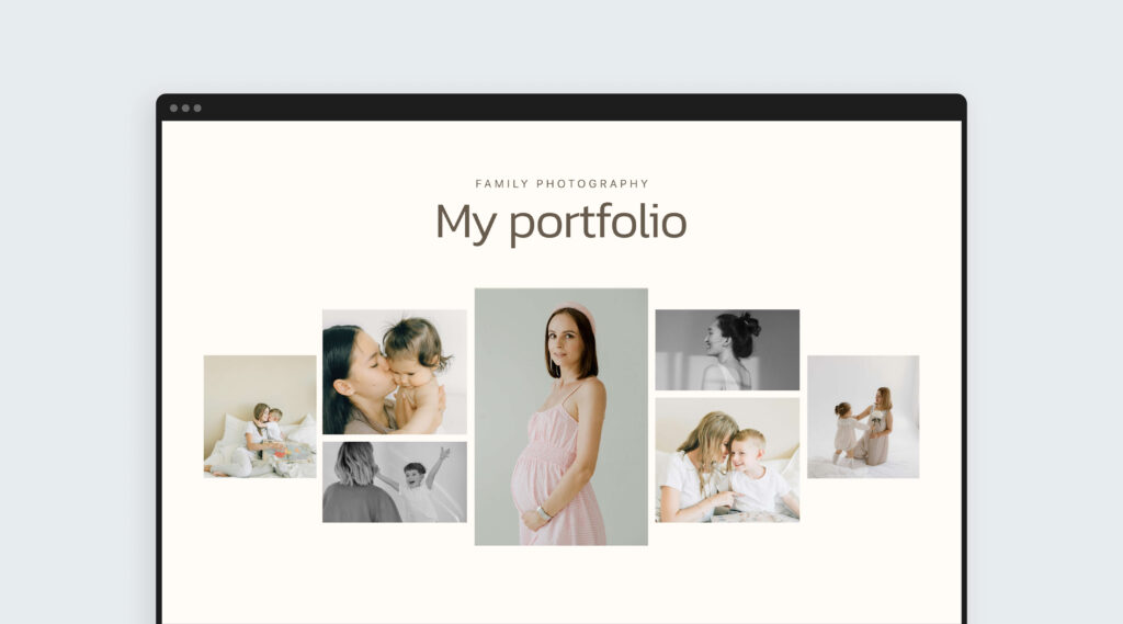 A story-driven visual moodboard layout