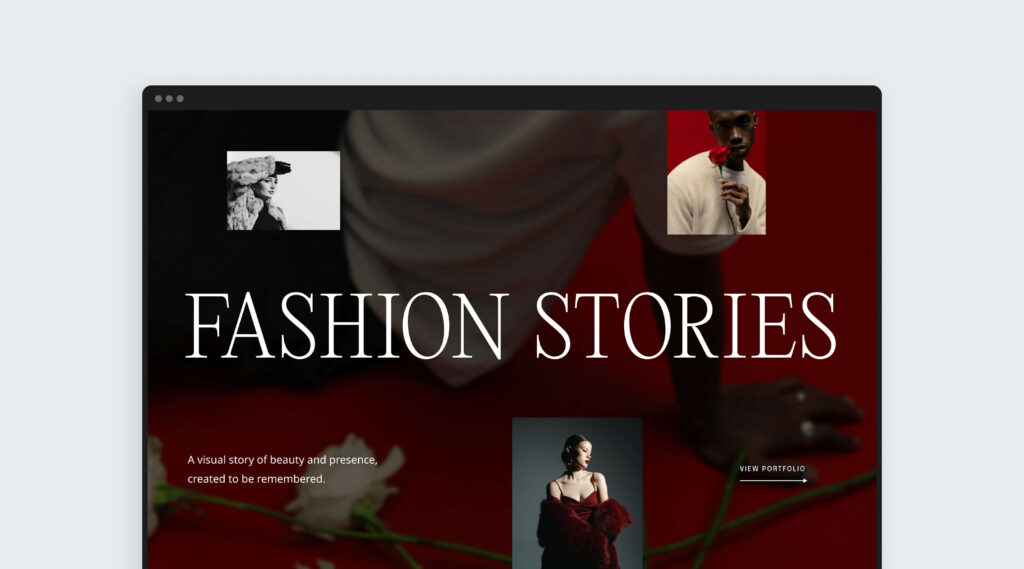 Full-background layouts with layered images