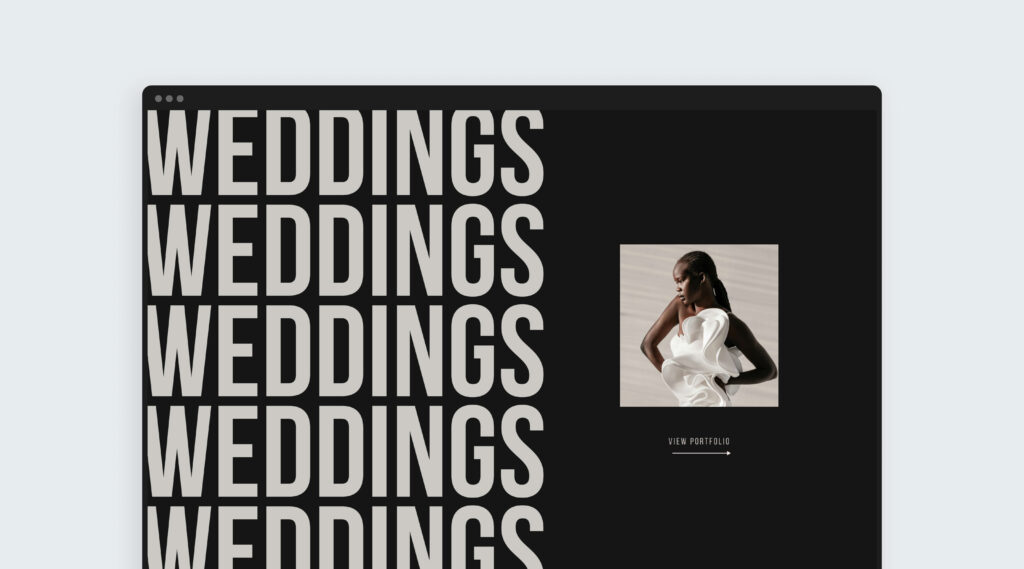 Layout with repeated text for impact