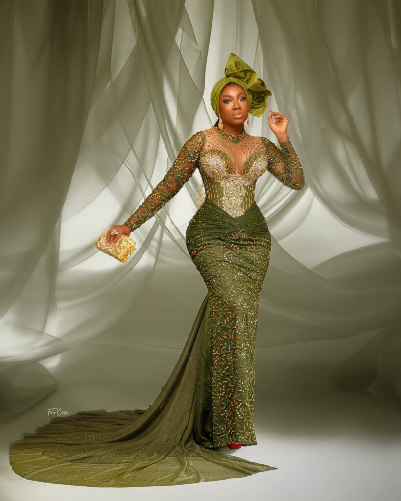 Felix Adebayo, commercial photographer - Women in Green Outfit