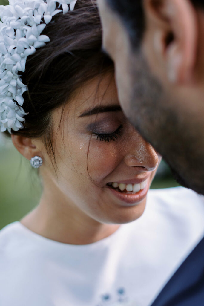 Serafin Castillo bride crying close-up