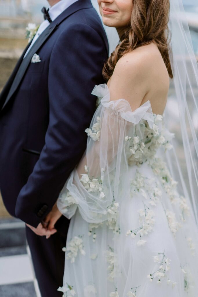 Serafin Castillo bride dress details